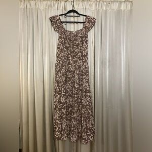 Blu Pepper brown floral maxi dress